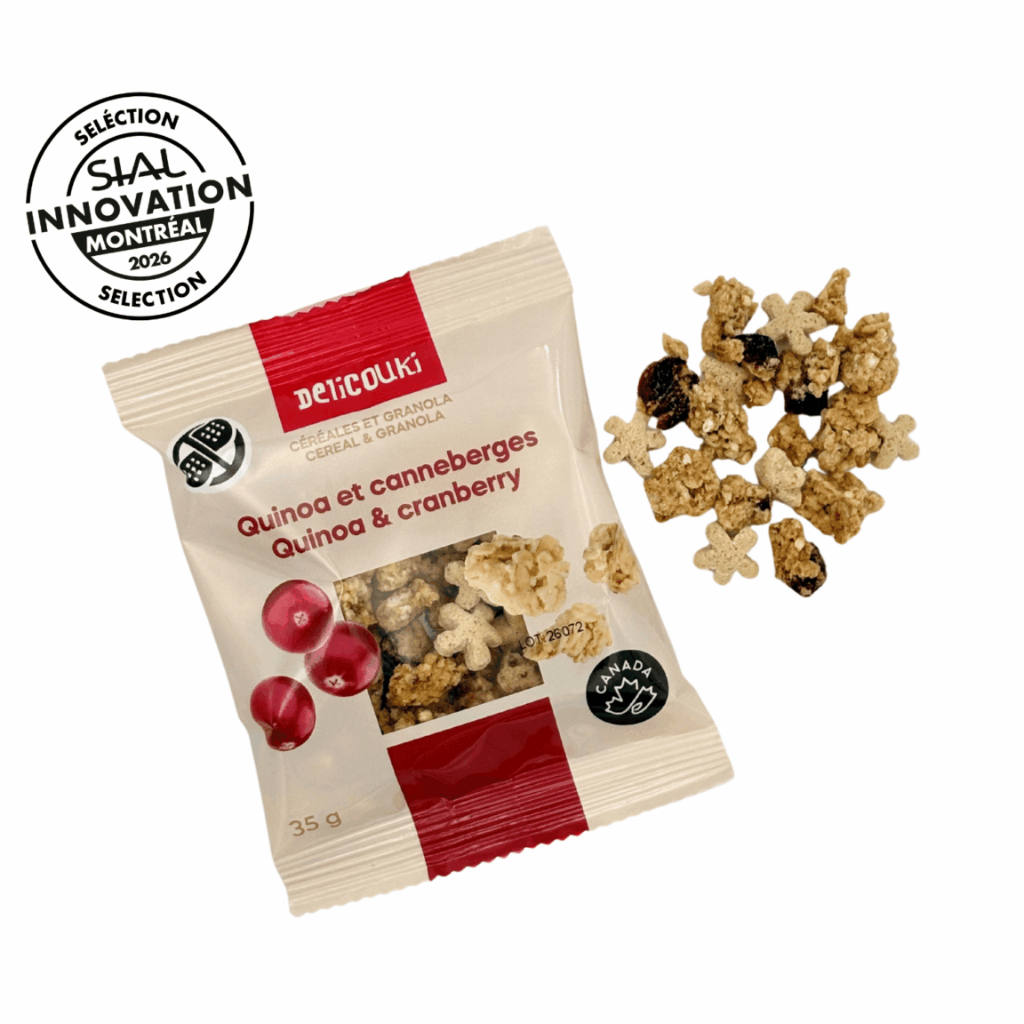 Céréales et granola quinoa et canneberges